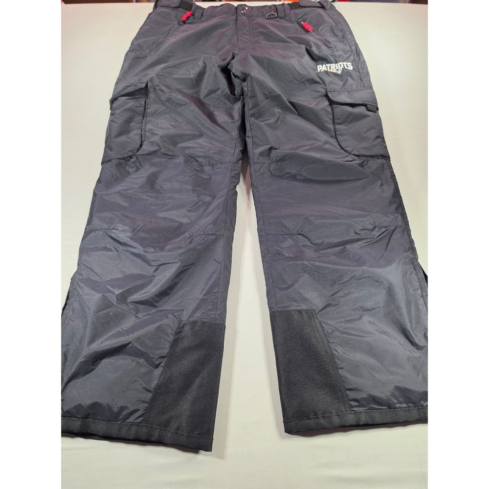 NFL Team Apparel Arctic New England Patriots Snow Pants Mens XL Black Cargo New